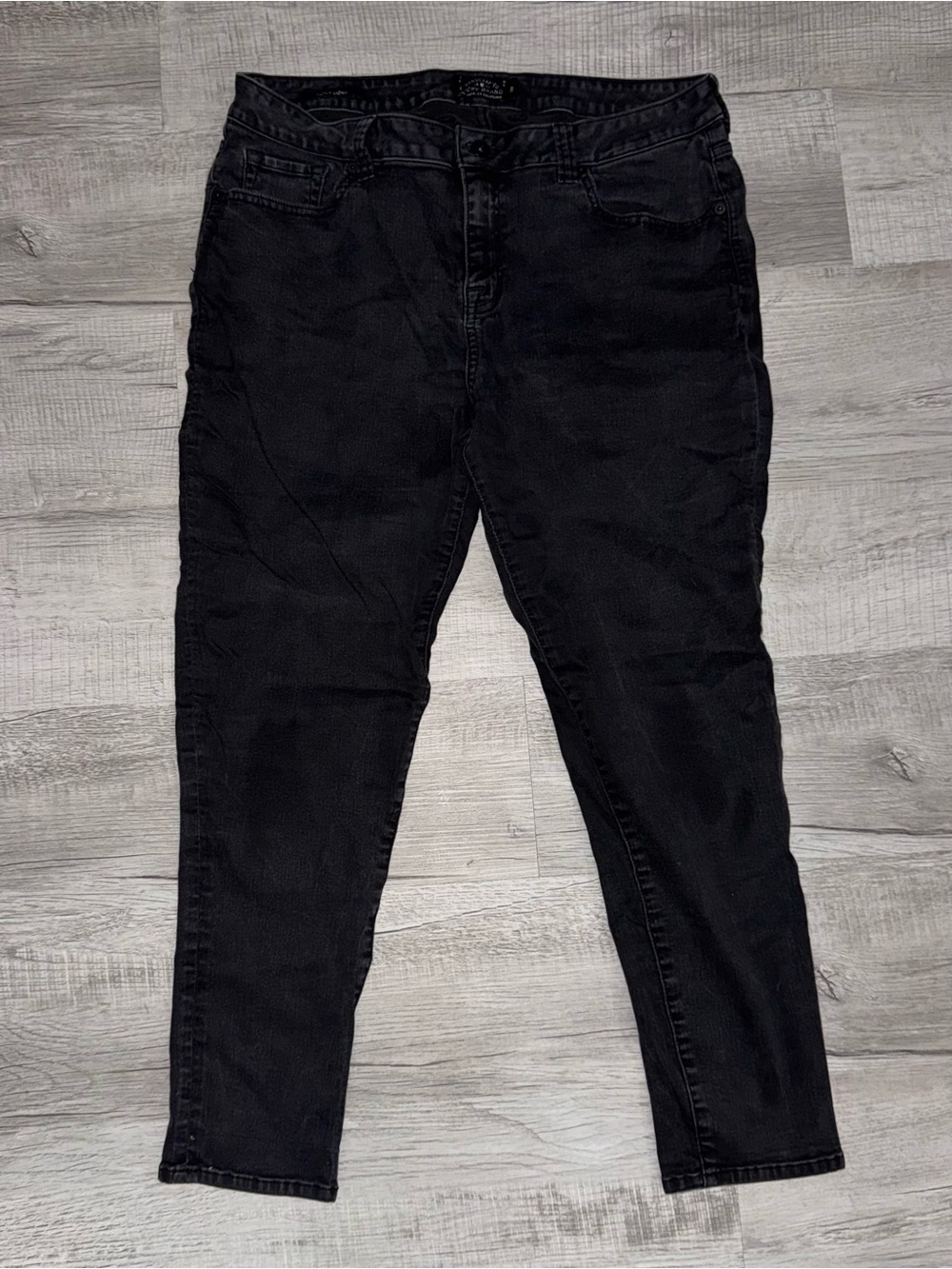 Lucky Brand Jeans Womens Size 18W Black Cotton Stretch Ginger Skinny Light Wear